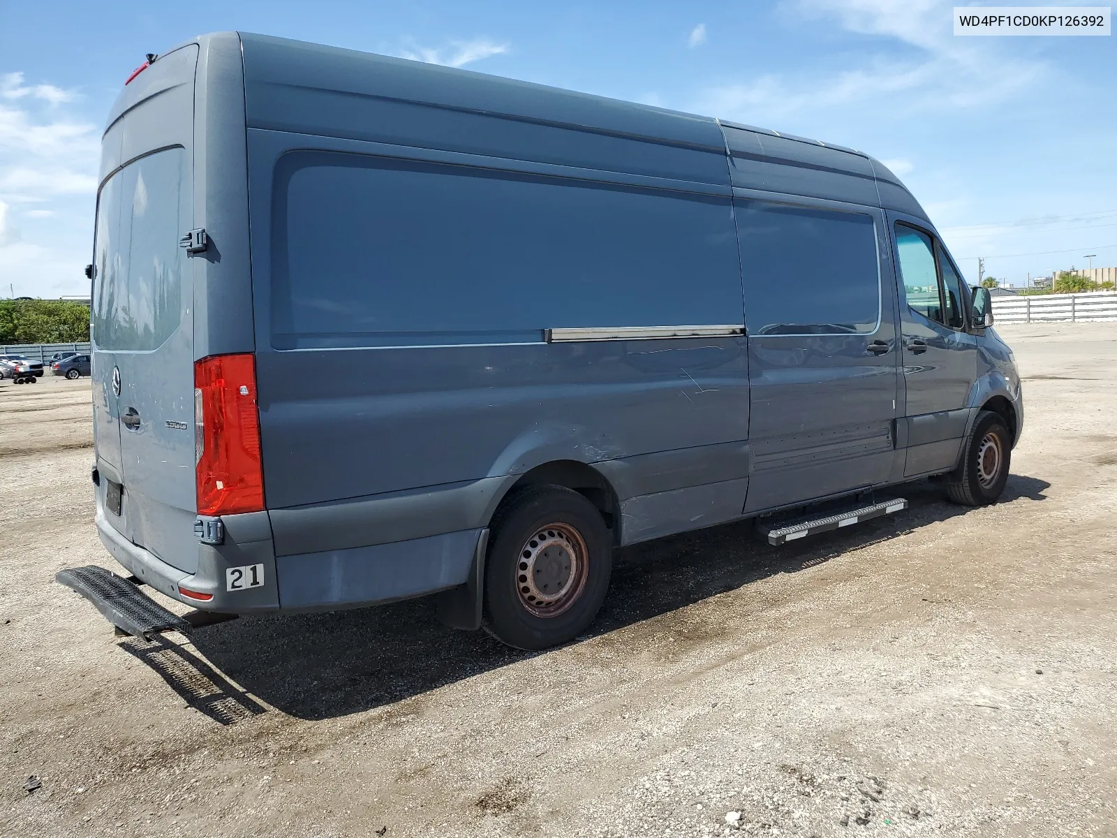 2019 Mercedes-Benz Sprinter 2500/3500 VIN: WD4PF1CD0KP126392 Lot: 63701324