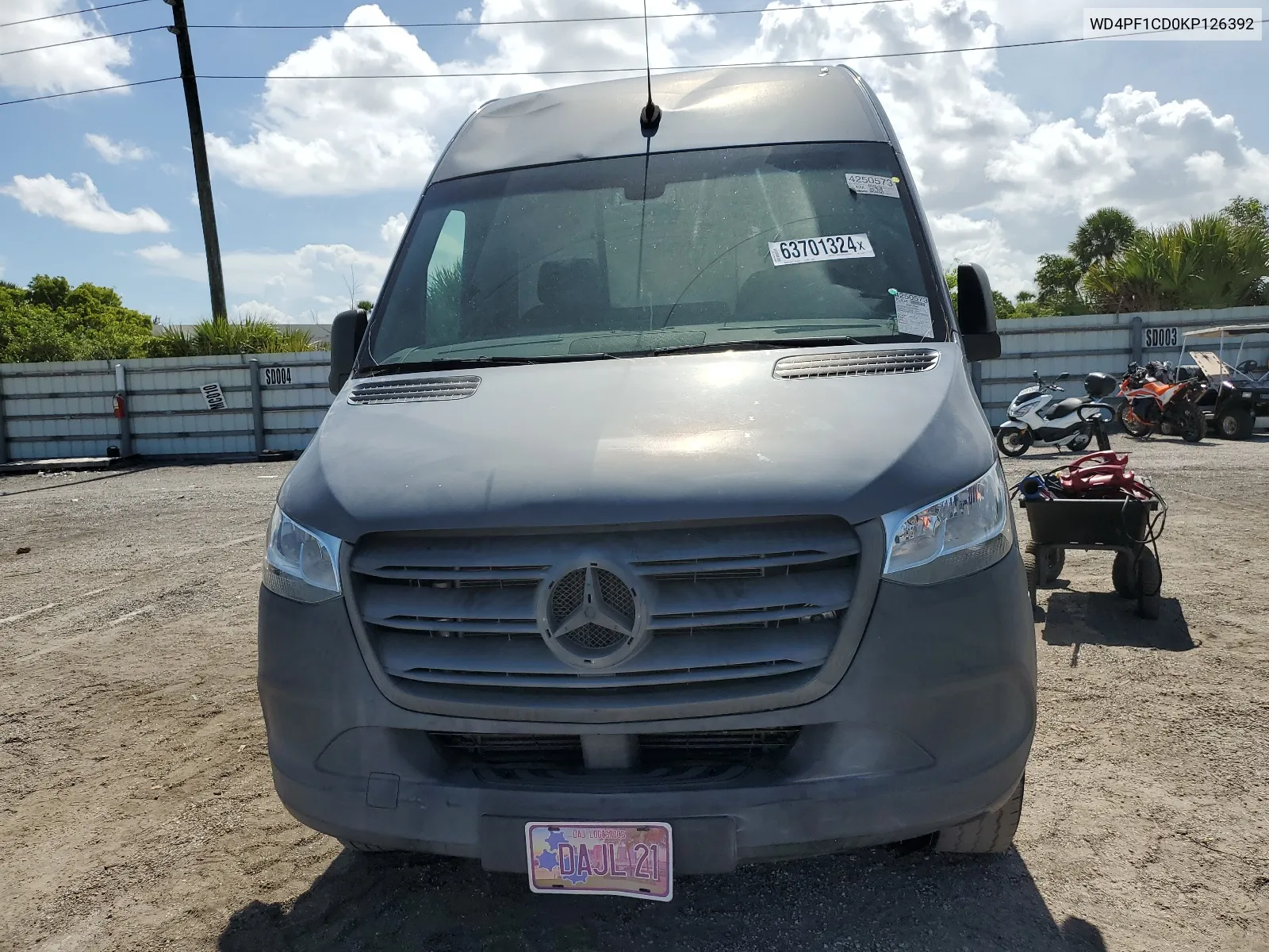 2019 Mercedes-Benz Sprinter 2500/3500 VIN: WD4PF1CD0KP126392 Lot: 63701324