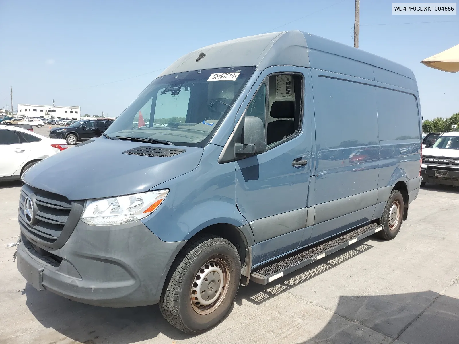 2019 Mercedes-Benz Sprinter 2500/3500 VIN: WD4PF0CDXKT004656 Lot: 65497214