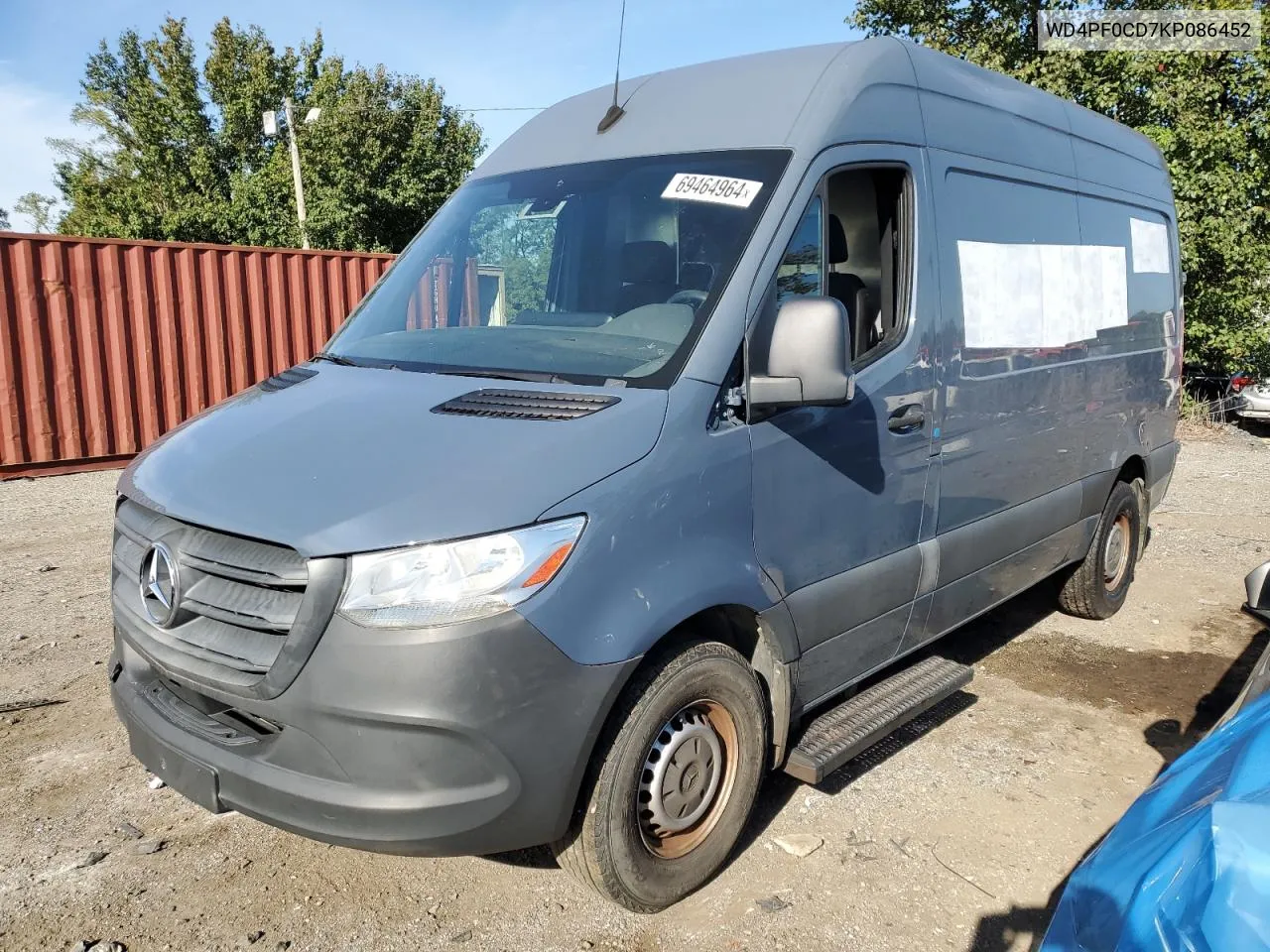 2019 Mercedes-Benz Sprinter 2500/3500 VIN: WD4PF0CD7KP086452 Lot: 69464964