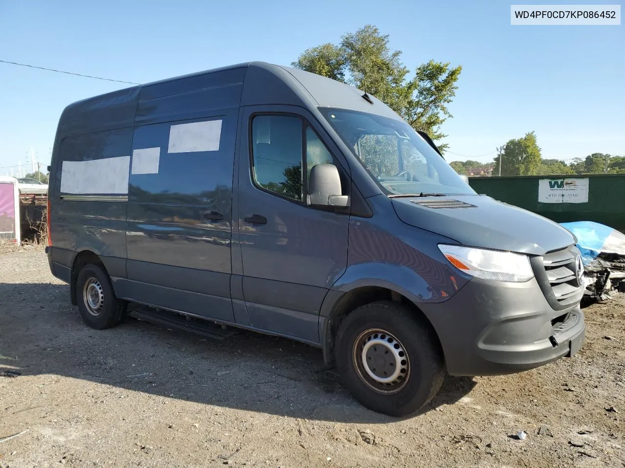 2019 Mercedes-Benz Sprinter 2500/3500 VIN: WD4PF0CD7KP086452 Lot: 69464964