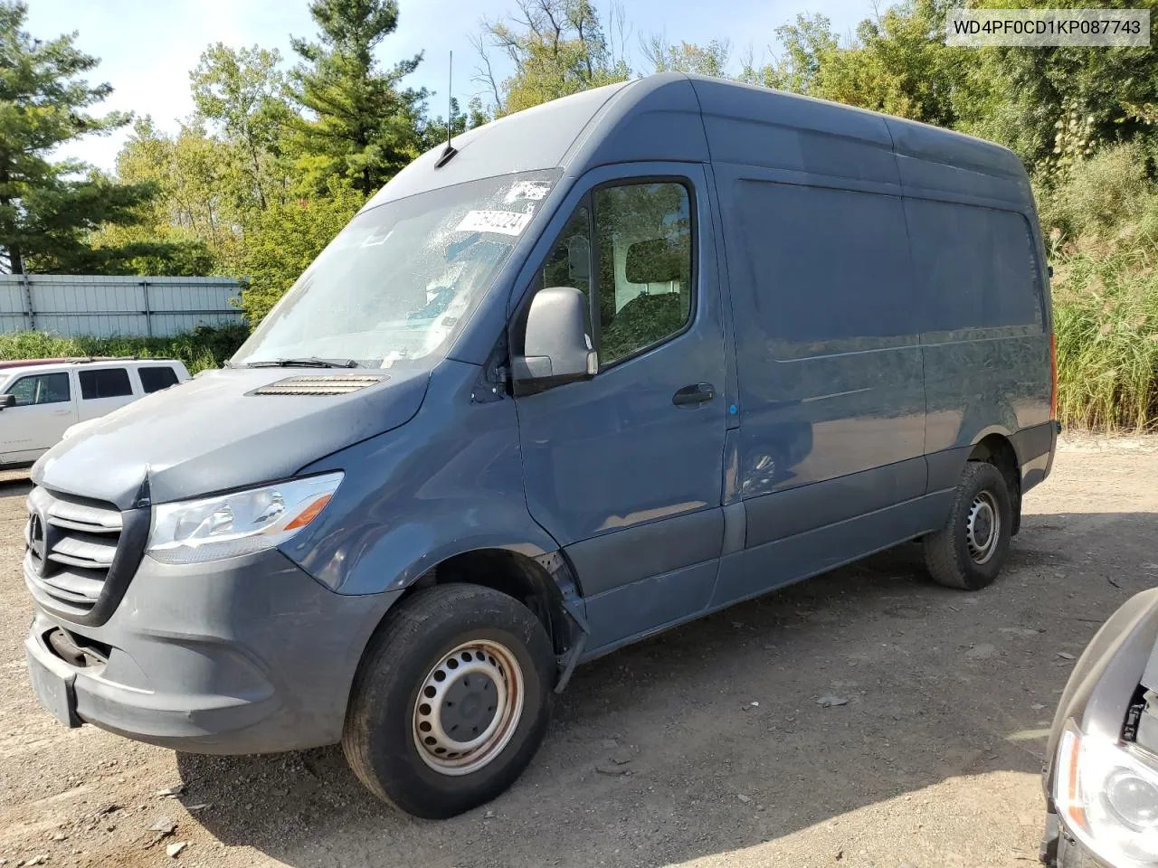 2019 Mercedes-Benz Sprinter 2500/3500 VIN: WD4PF0CD1KP087743 Lot: 70645224