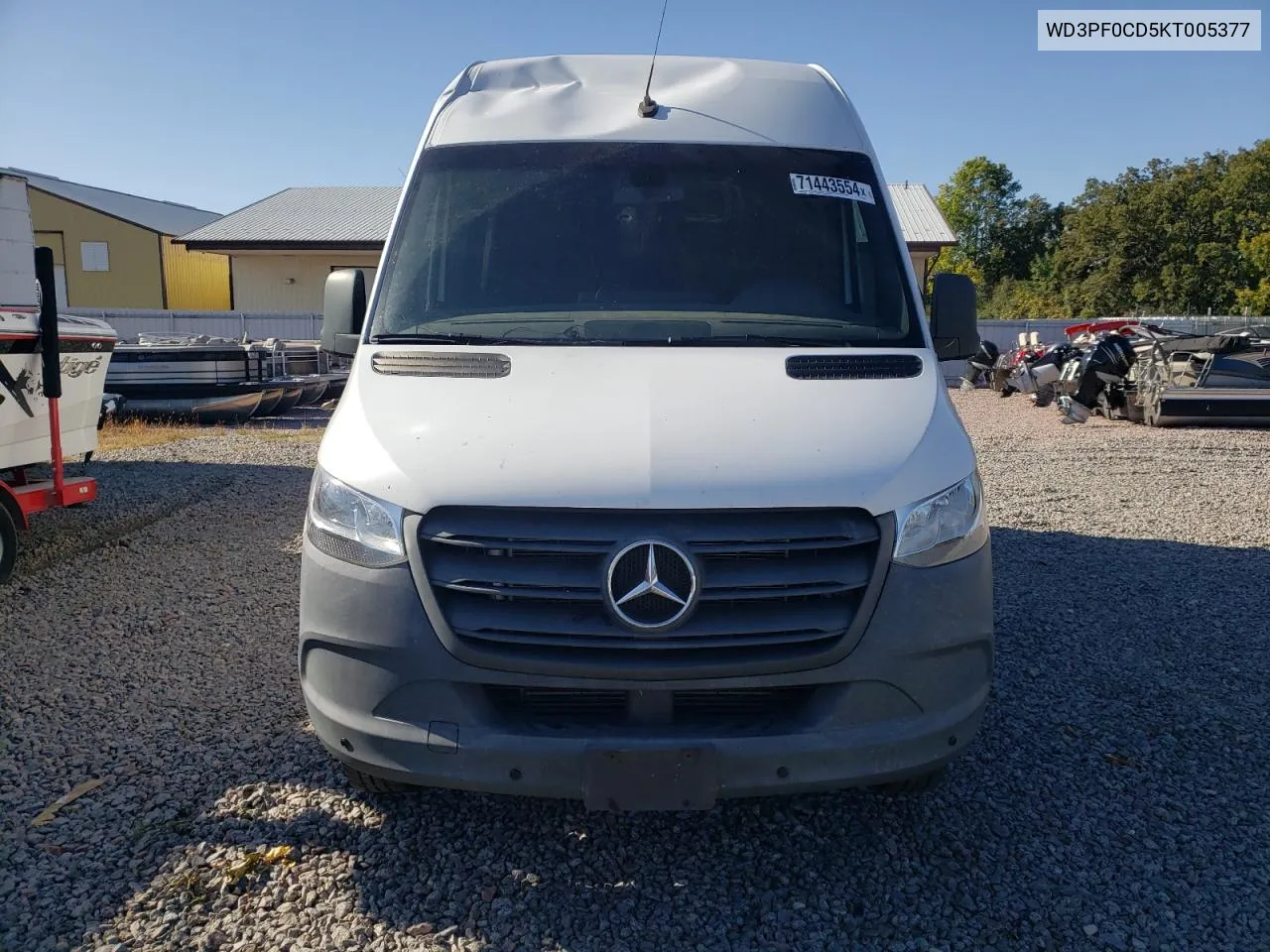 2019 Mercedes-Benz Sprinter 2500/3500 VIN: WD3PF0CD5KT005377 Lot: 71443554