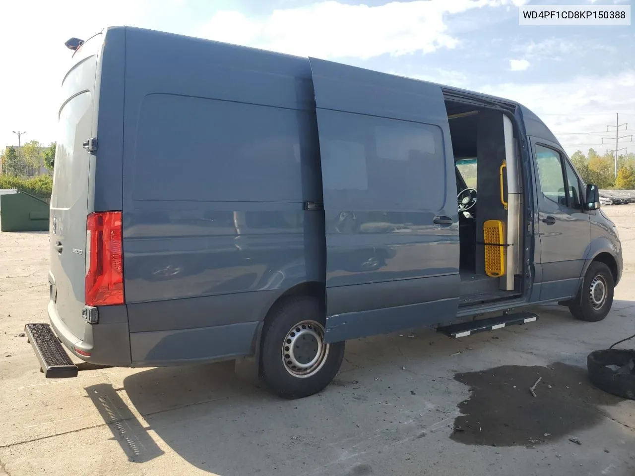 2019 Mercedes-Benz Sprinter 2500/3500 VIN: WD4PF1CD8KP150388 Lot: 72393934