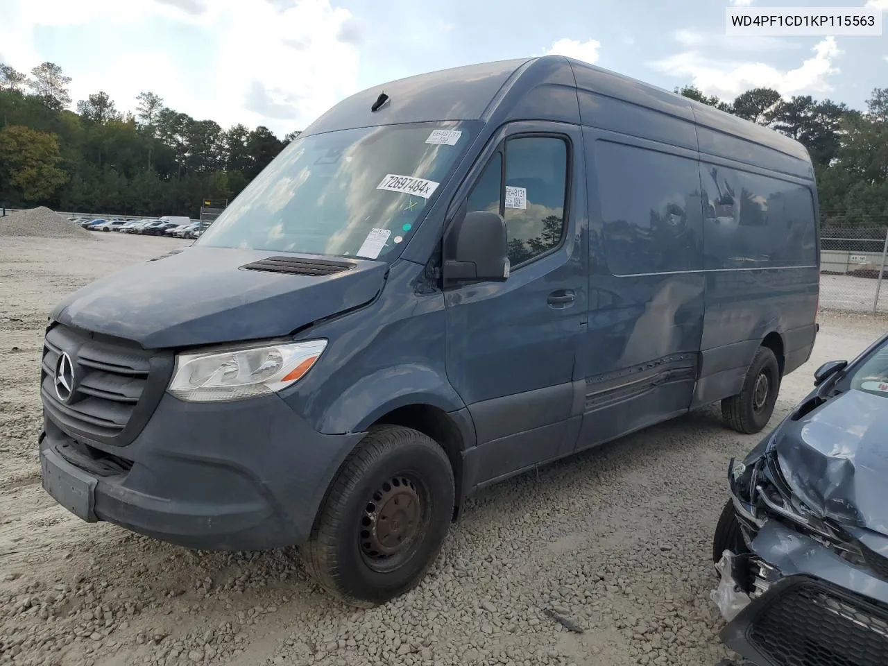 2019 Mercedes-Benz Sprinter 2500/3500 VIN: WD4PF1CD1KP115563 Lot: 72697484