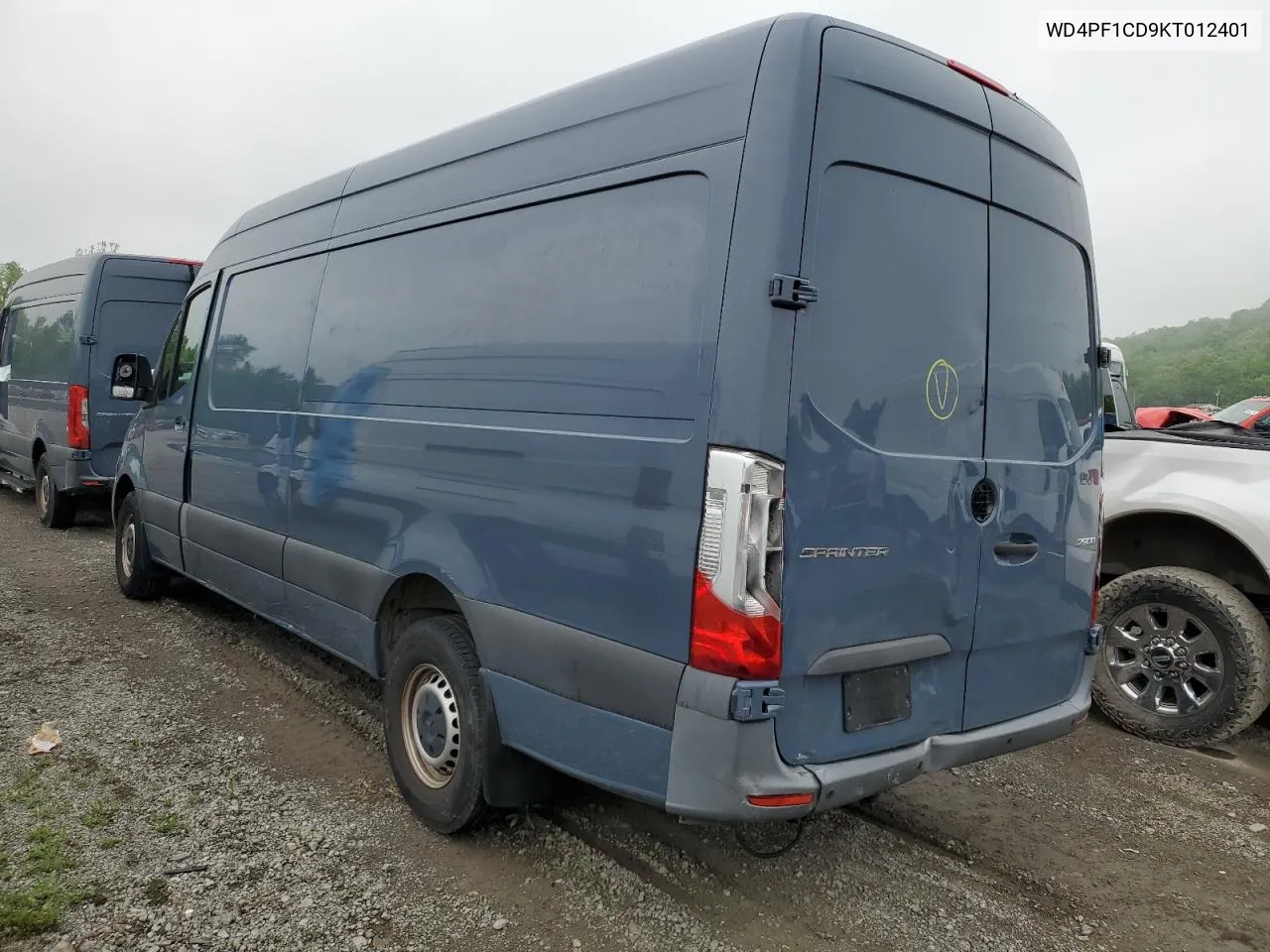 2019 Mercedes-Benz Sprinter 2500/3500 VIN: WD4PF1CD9KT012401 Lot: 74286244