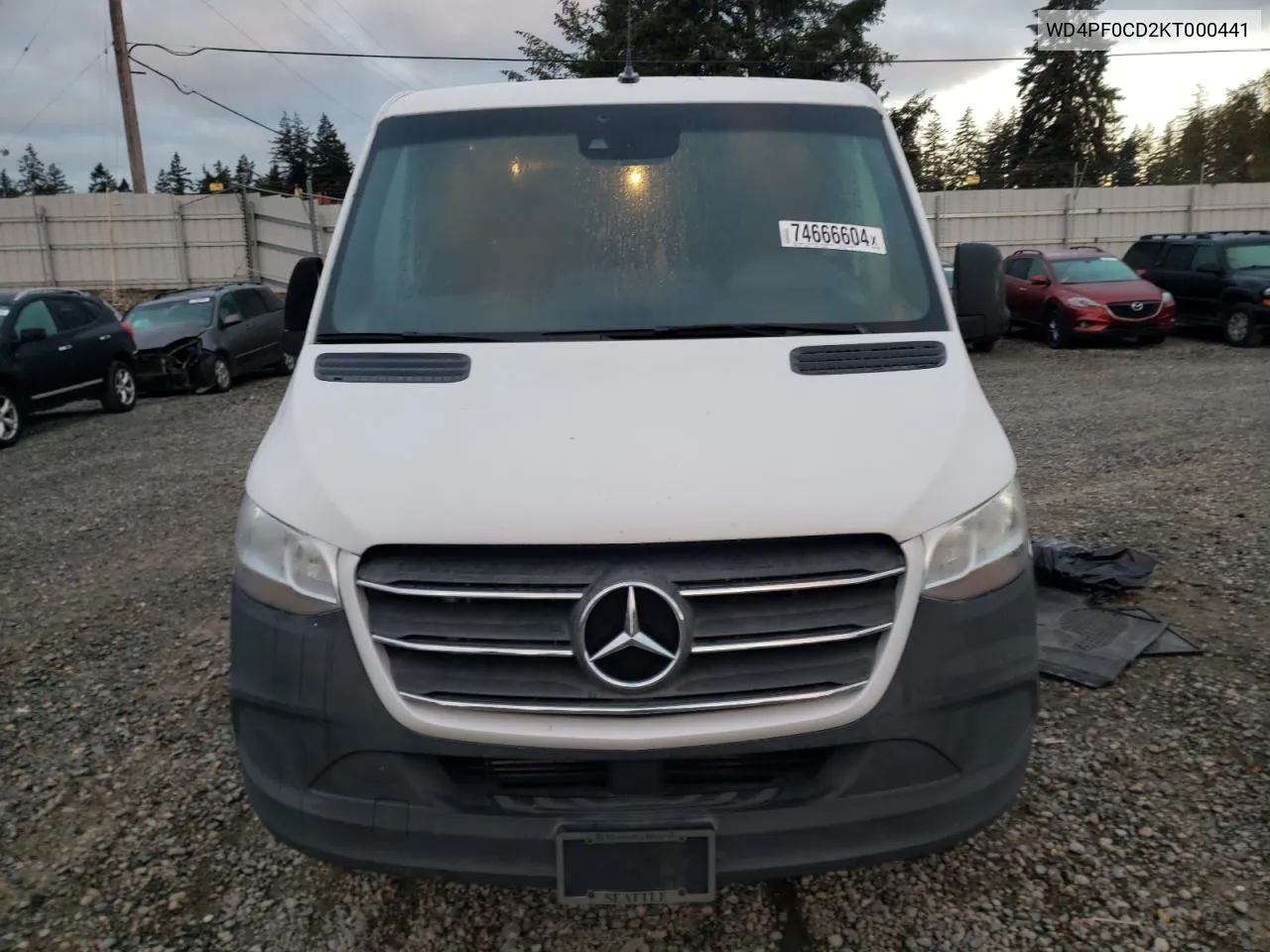 2019 Mercedes-Benz Sprinter 2500/3500 VIN: WD4PF0CD2KT000441 Lot: 74666604