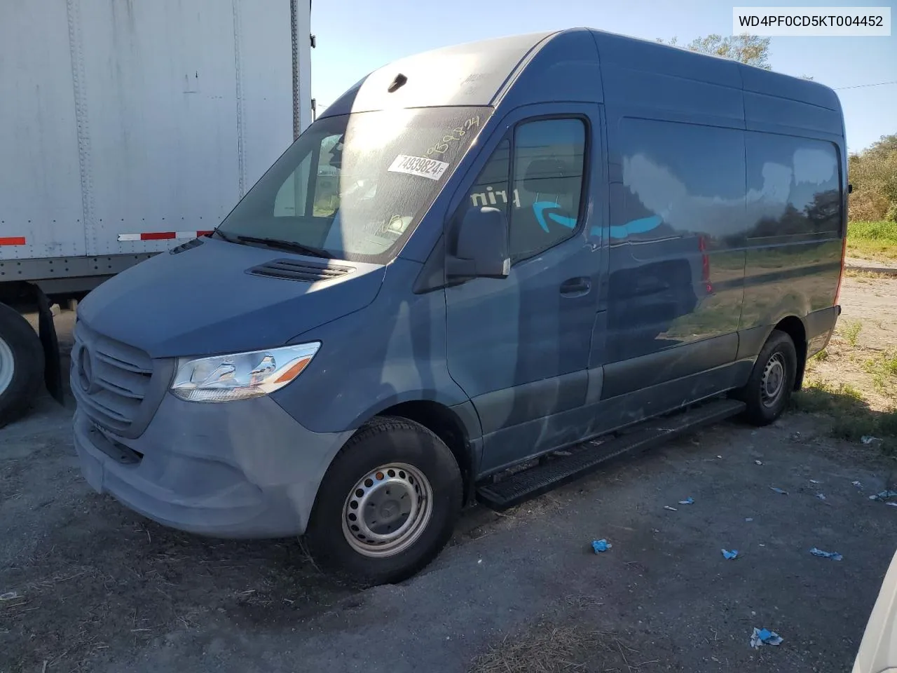 2019 Mercedes-Benz Sprinter 2500/3500 VIN: WD4PF0CD5KT004452 Lot: 74939824