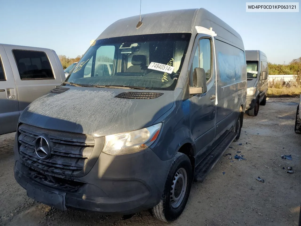 2019 Mercedes-Benz Sprinter 2500/3500 VIN: WD4PF0CD1KP063121 Lot: 74940514