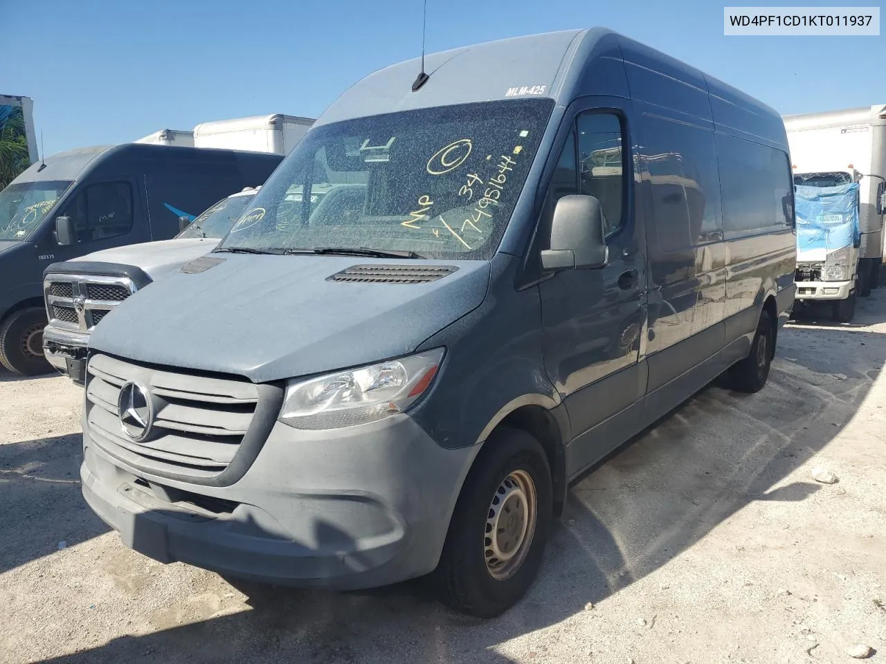 2019 Mercedes-Benz Sprinter 2500/3500 VIN: WD4PF1CD1KT011937 Lot: 74951644