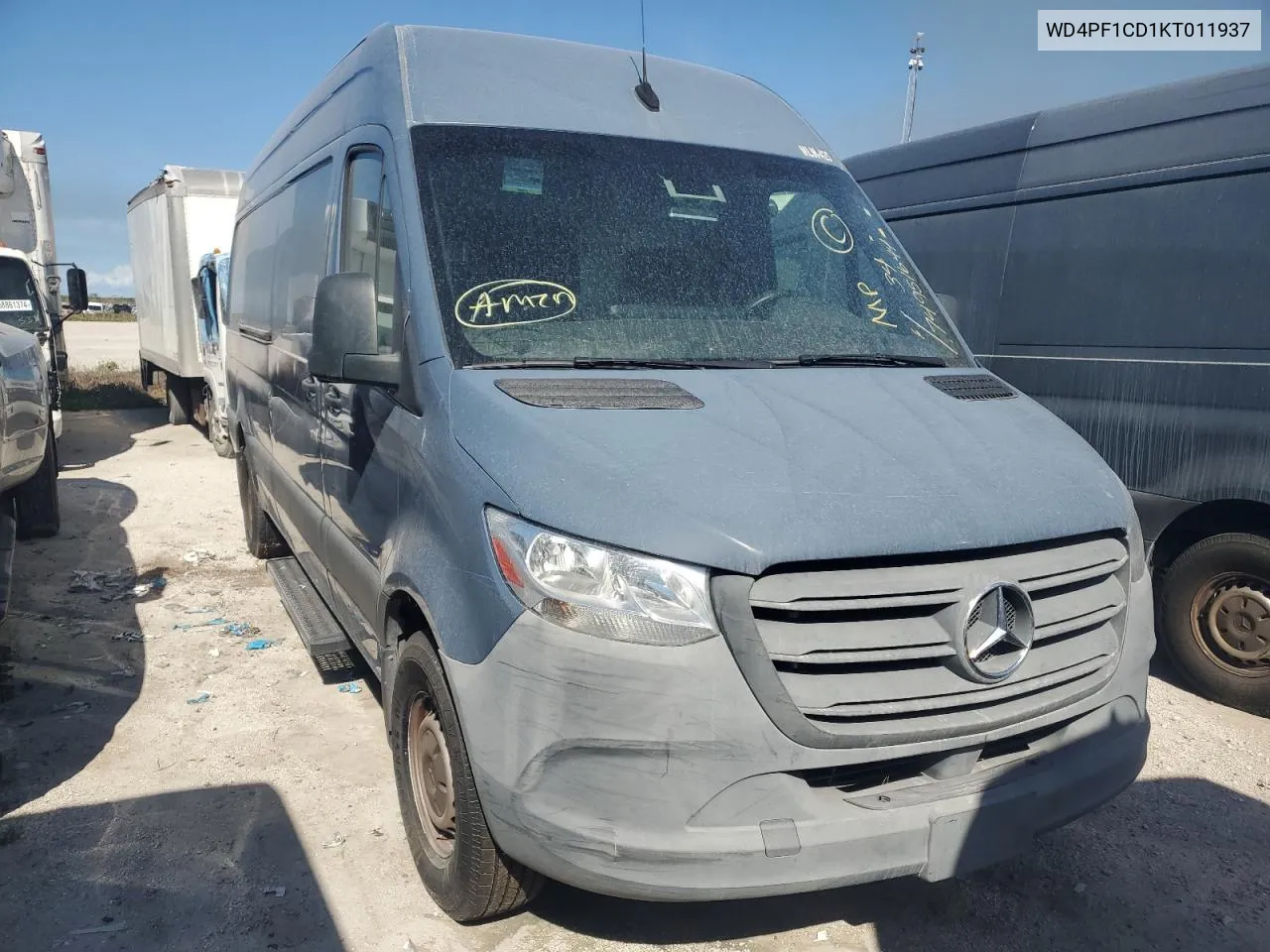 2019 Mercedes-Benz Sprinter 2500/3500 VIN: WD4PF1CD1KT011937 Lot: 74951644