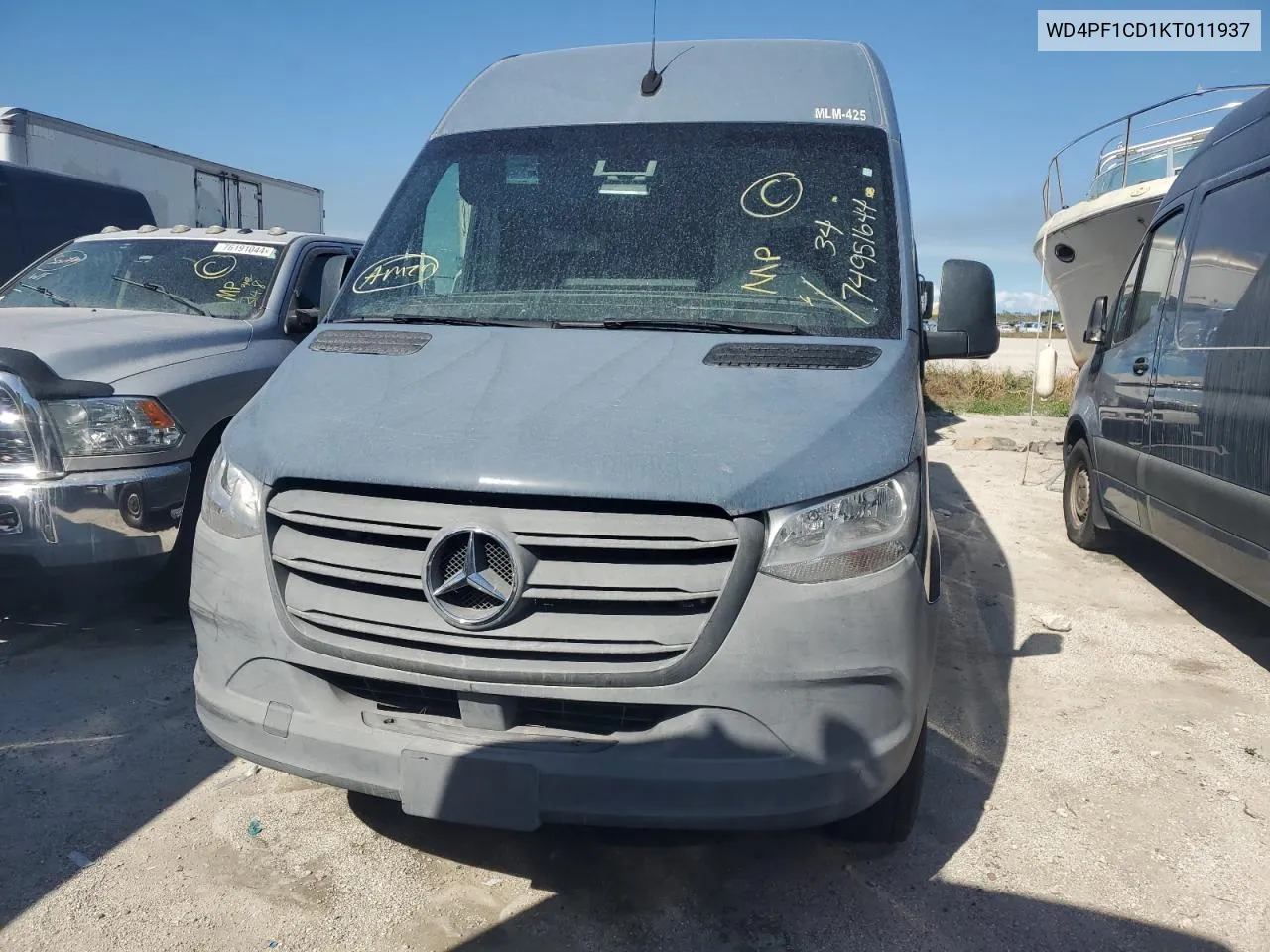 2019 Mercedes-Benz Sprinter 2500/3500 VIN: WD4PF1CD1KT011937 Lot: 74951644