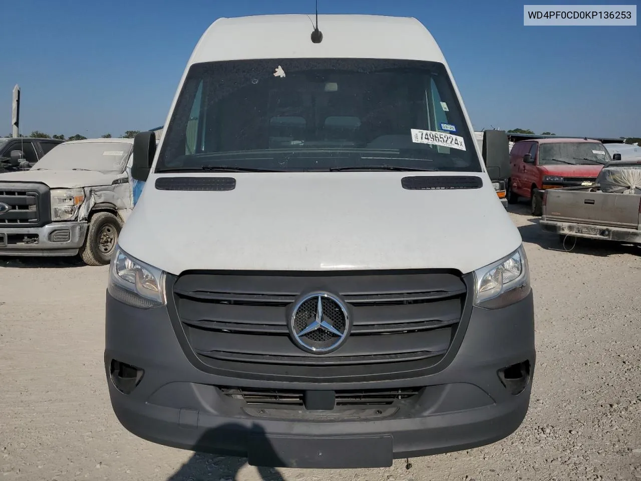 2019 Mercedes-Benz Sprinter 2500/3500 VIN: WD4PF0CD0KP136253 Lot: 74965224