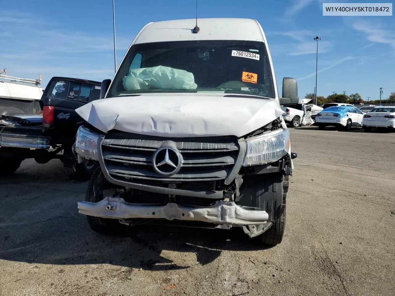 2019 Mercedes-Benz Sprinter 2500 VIN: W1Y40CHY5KT018472 Lot: 76012534