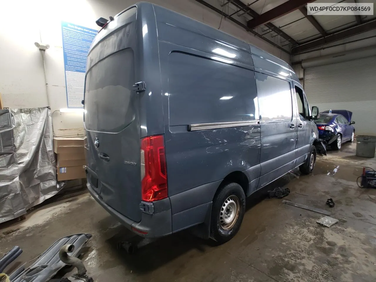 2019 Mercedes-Benz Sprinter 2500/3500 VIN: WD4PF0CD7KP084569 Lot: 77230564