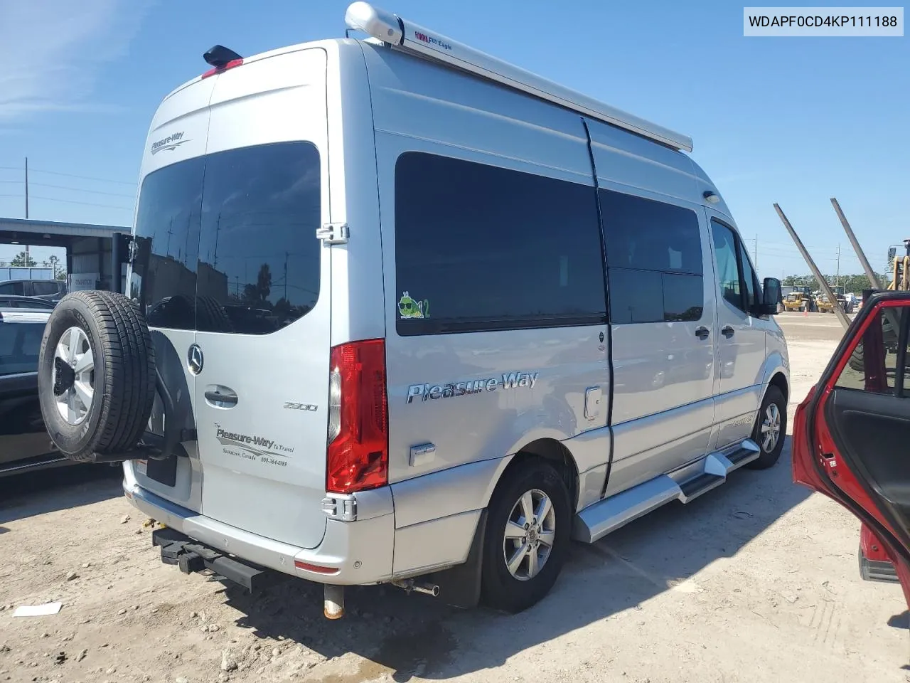 2019 Mercedes-Benz Sprinter 2500/3500 VIN: WDAPF0CD4KP111188 Lot: 77241234