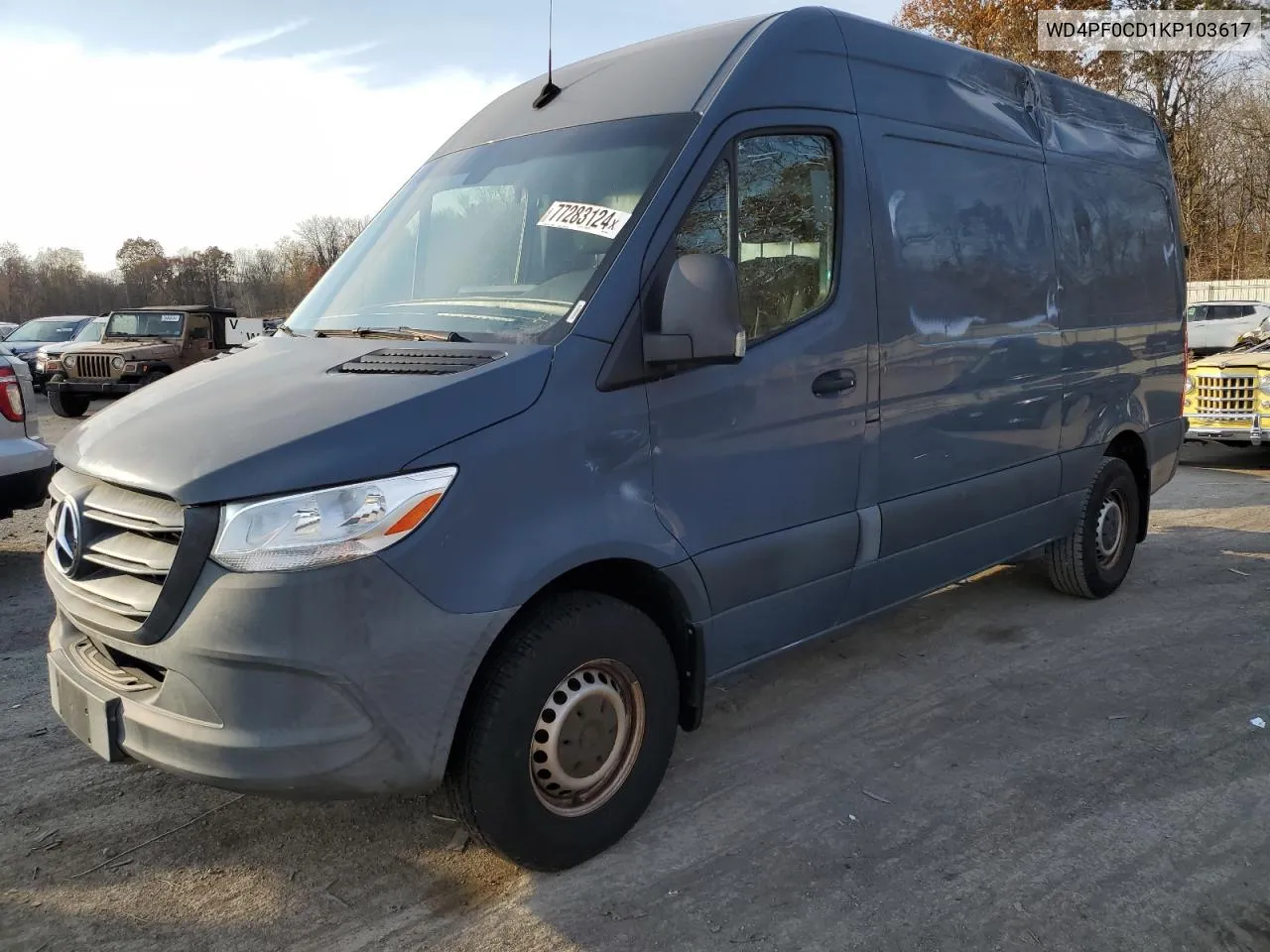 2019 Mercedes-Benz Sprinter 2500/3500 VIN: WD4PF0CD1KP103617 Lot: 77283124