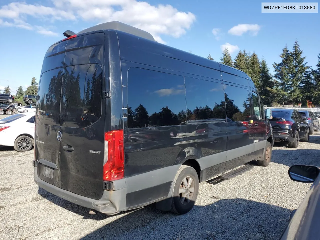 2019 Mercedes-Benz Sprinter 2500/3500 VIN: WDZPF1ED8KT013580 Lot: 77627304