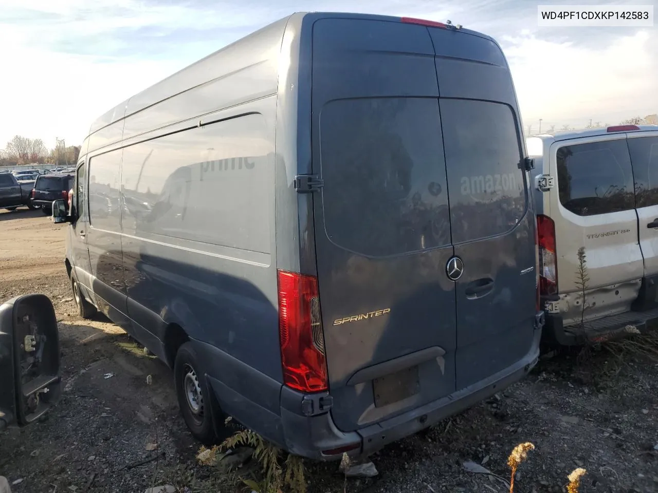 2019 Mercedes-Benz Sprinter 2500/3500 VIN: WD4PF1CDXKP142583 Lot: 77862424