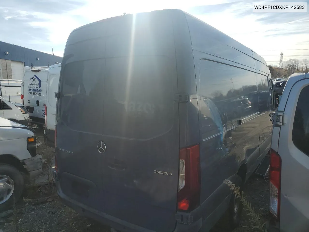 2019 Mercedes-Benz Sprinter 2500/3500 VIN: WD4PF1CDXKP142583 Lot: 77862424