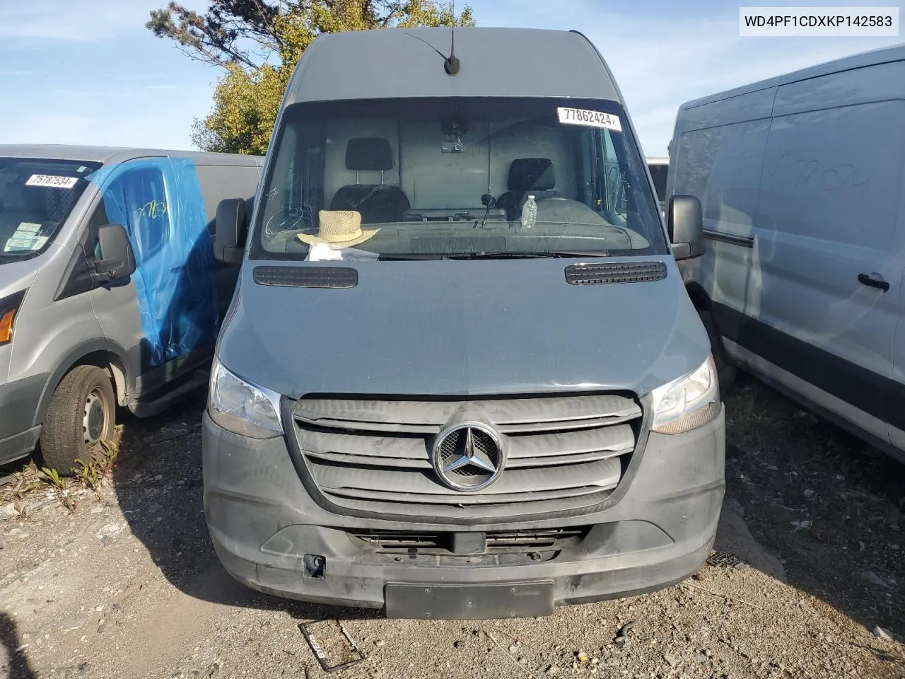 2019 Mercedes-Benz Sprinter 2500/3500 VIN: WD4PF1CDXKP142583 Lot: 77862424