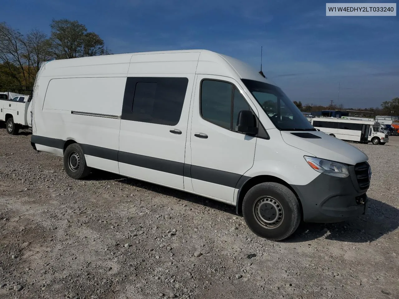 2020 Mercedes-Benz Sprinter 2500 VIN: W1W4EDHY2LT033240 Lot: 77081514