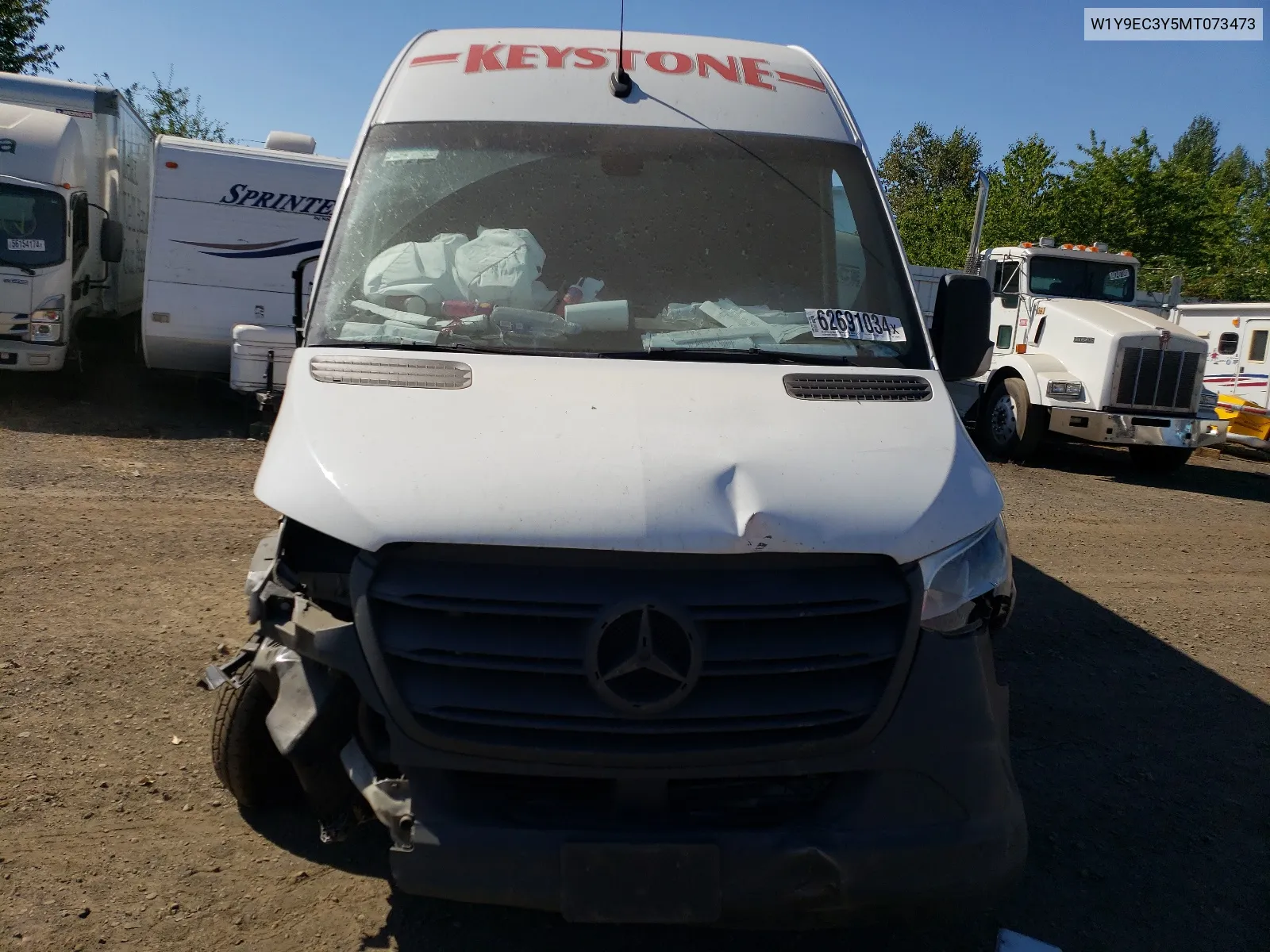 2021 Mercedes-Benz Sprinter 4500 VIN: W1Y9EC3Y5MT073473 Lot: 62691034