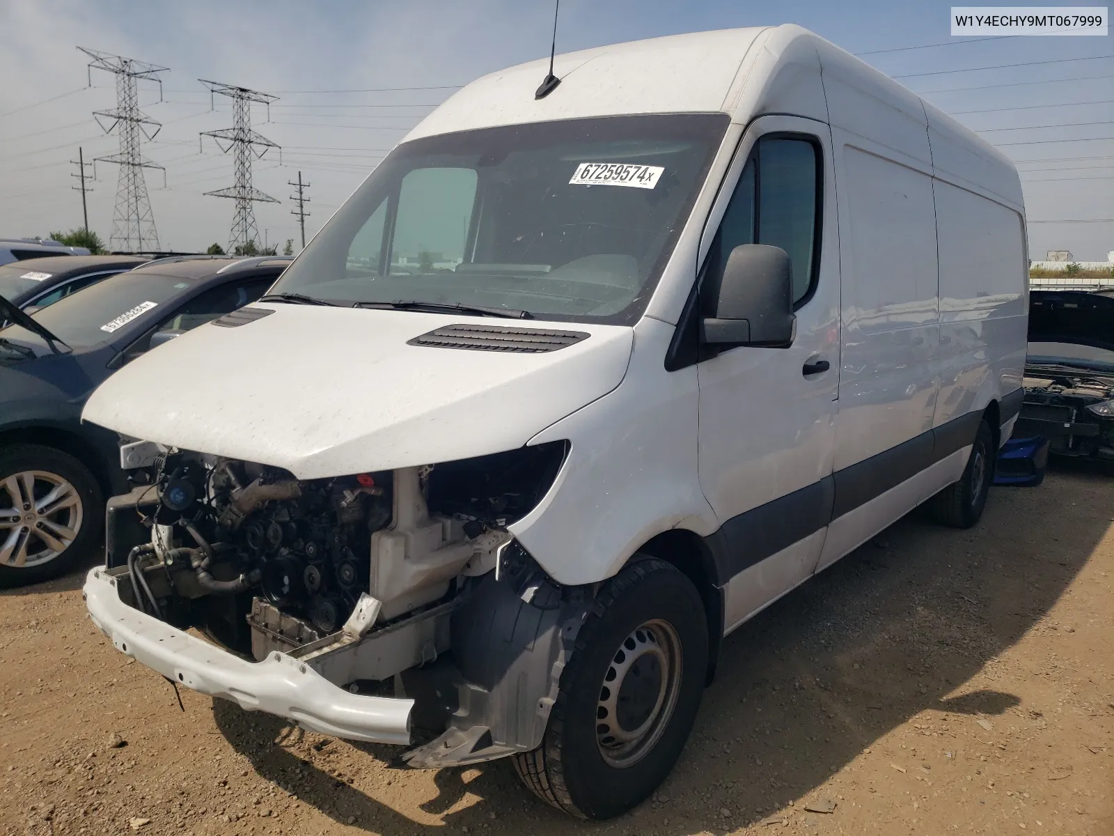 2021 Mercedes-Benz Sprinter 2500 VIN: W1Y4ECHY9MT067999 Lot: 67259574