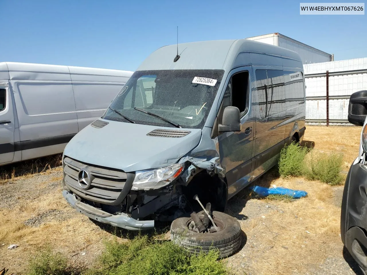 2021 Mercedes-Benz Sprinter 2500 VIN: W1W4EBHYXMT067626 Lot: 72625384