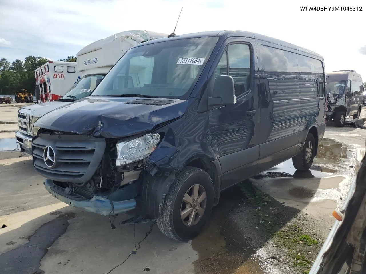 2021 Mercedes-Benz Sprinter 2500 VIN: W1W4DBHY9MT048312 Lot: 73311684