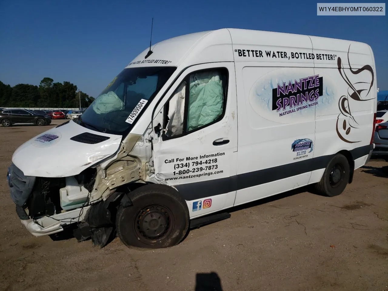 2021 Mercedes-Benz Sprinter 2500 VIN: W1Y4EBHY0MT060322 Lot: 74939504