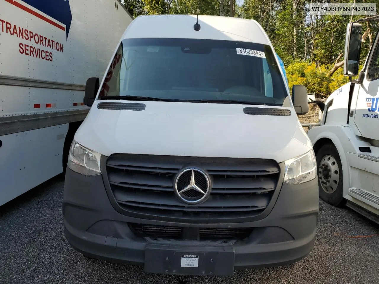 2022 Mercedes-Benz Sprinter 2500 VIN: W1Y4DBHY6NP437023 Lot: 64633344