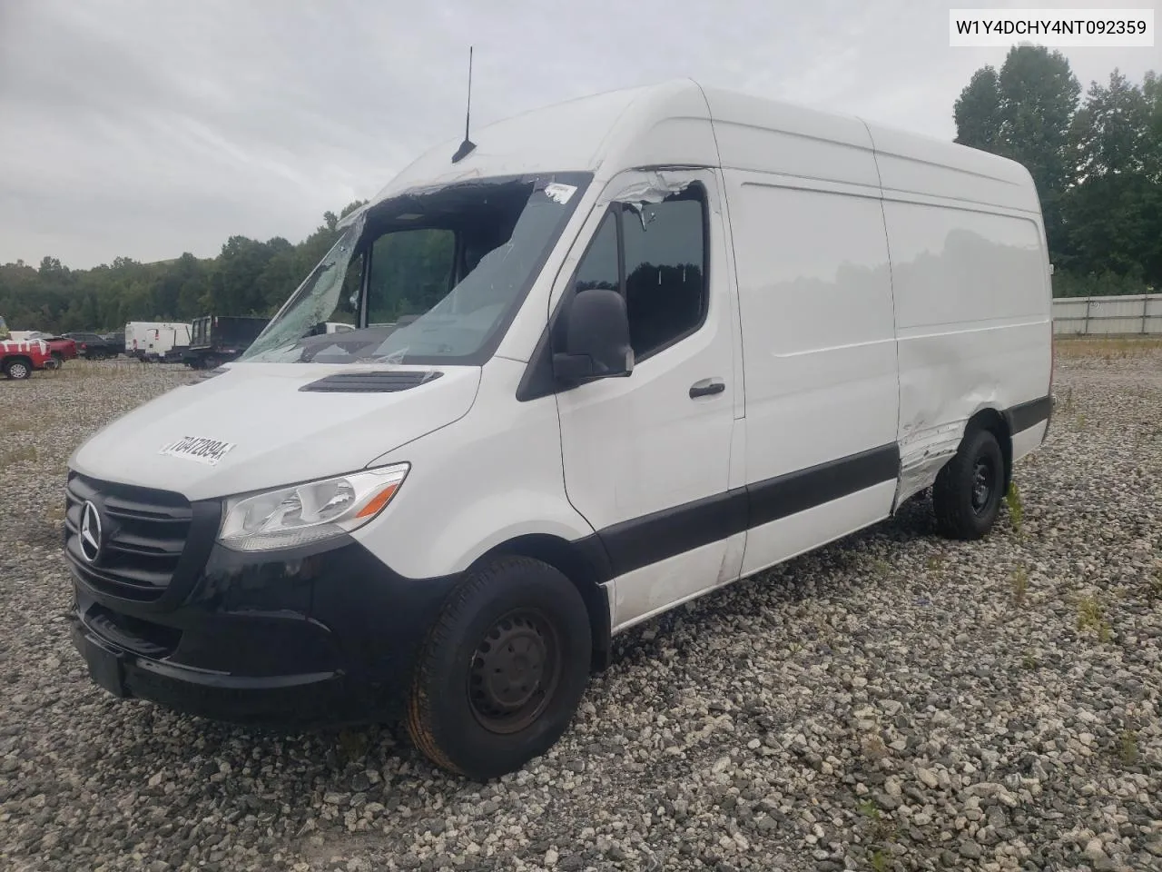 2022 Mercedes-Benz Sprinter 2500 VIN: W1Y4DCHY4NT092359 Lot: 70472894