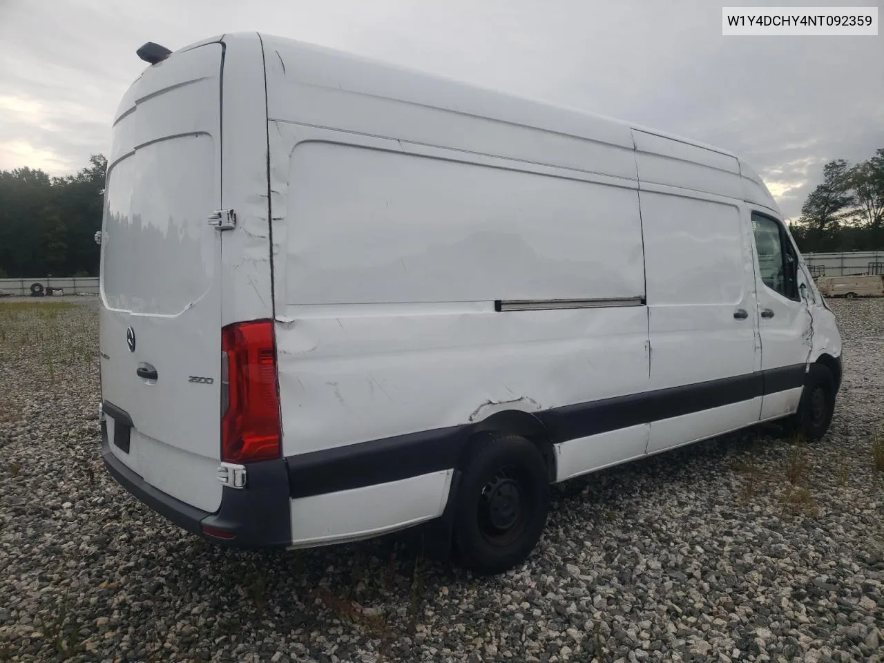 2022 Mercedes-Benz Sprinter 2500 VIN: W1Y4DCHY4NT092359 Lot: 70472894