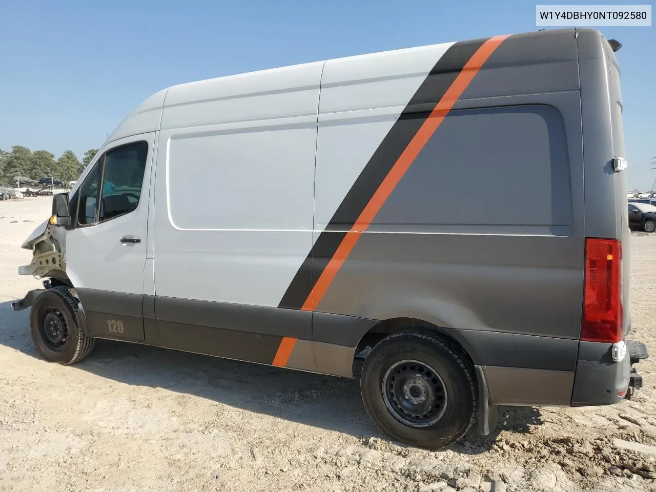 2022 Mercedes-Benz Sprinter 2500 VIN: W1Y4DBHY0NT092580 Lot: 74045154