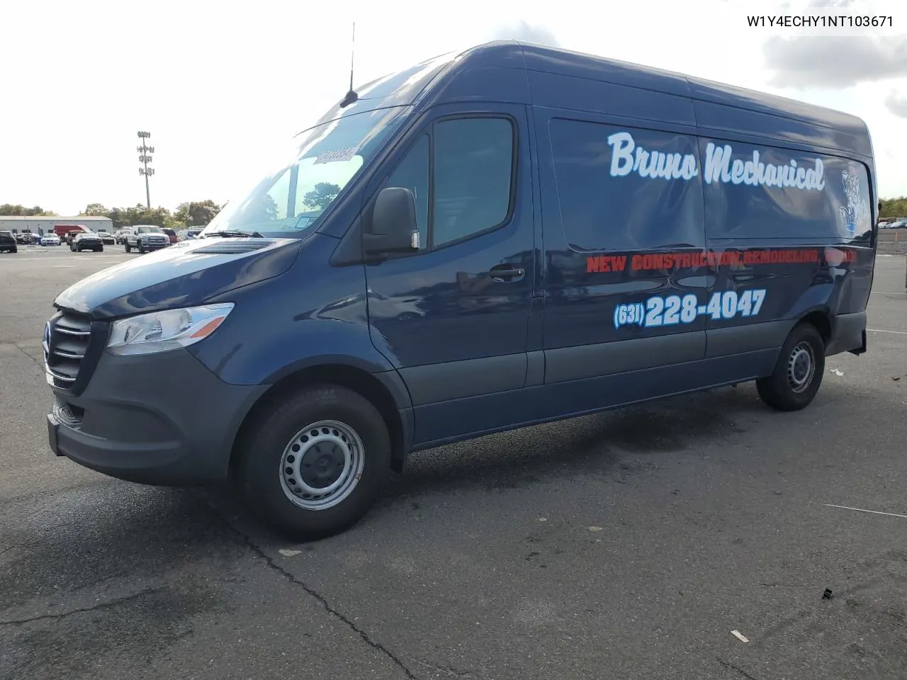 2022 Mercedes-Benz Sprinter 2500 VIN: W1Y4ECHY1NT103671 Lot: 74732354