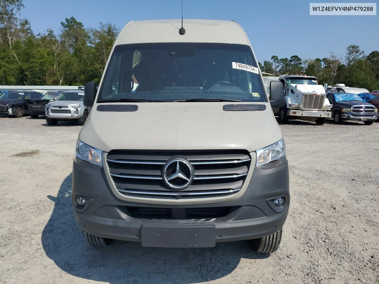 2022 Mercedes-Benz Sprinter 2500 VIN: W1Z4EFVY4NP479288 Lot: 74849754