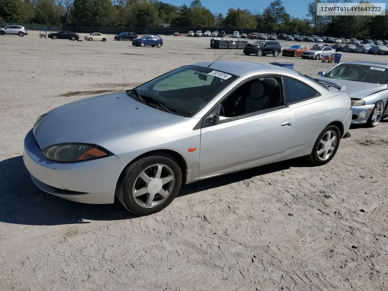 2000 Mercury Cougar V6 VIN: 1ZWFT61L4Y5641222 Lot: 75313314