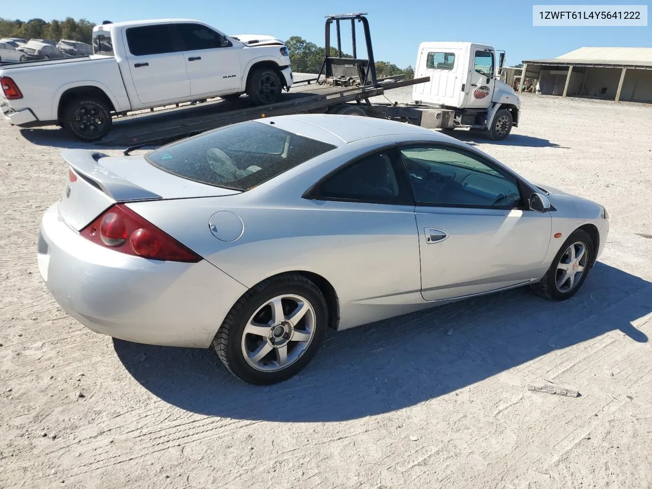 2000 Mercury Cougar V6 VIN: 1ZWFT61L4Y5641222 Lot: 75313314