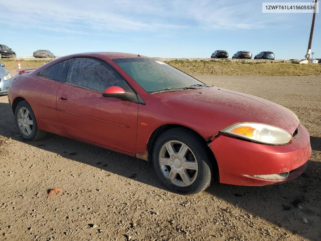 2001 Mercury Cougar V6 VIN: 1ZWFT61L415605536 Lot: 75903224