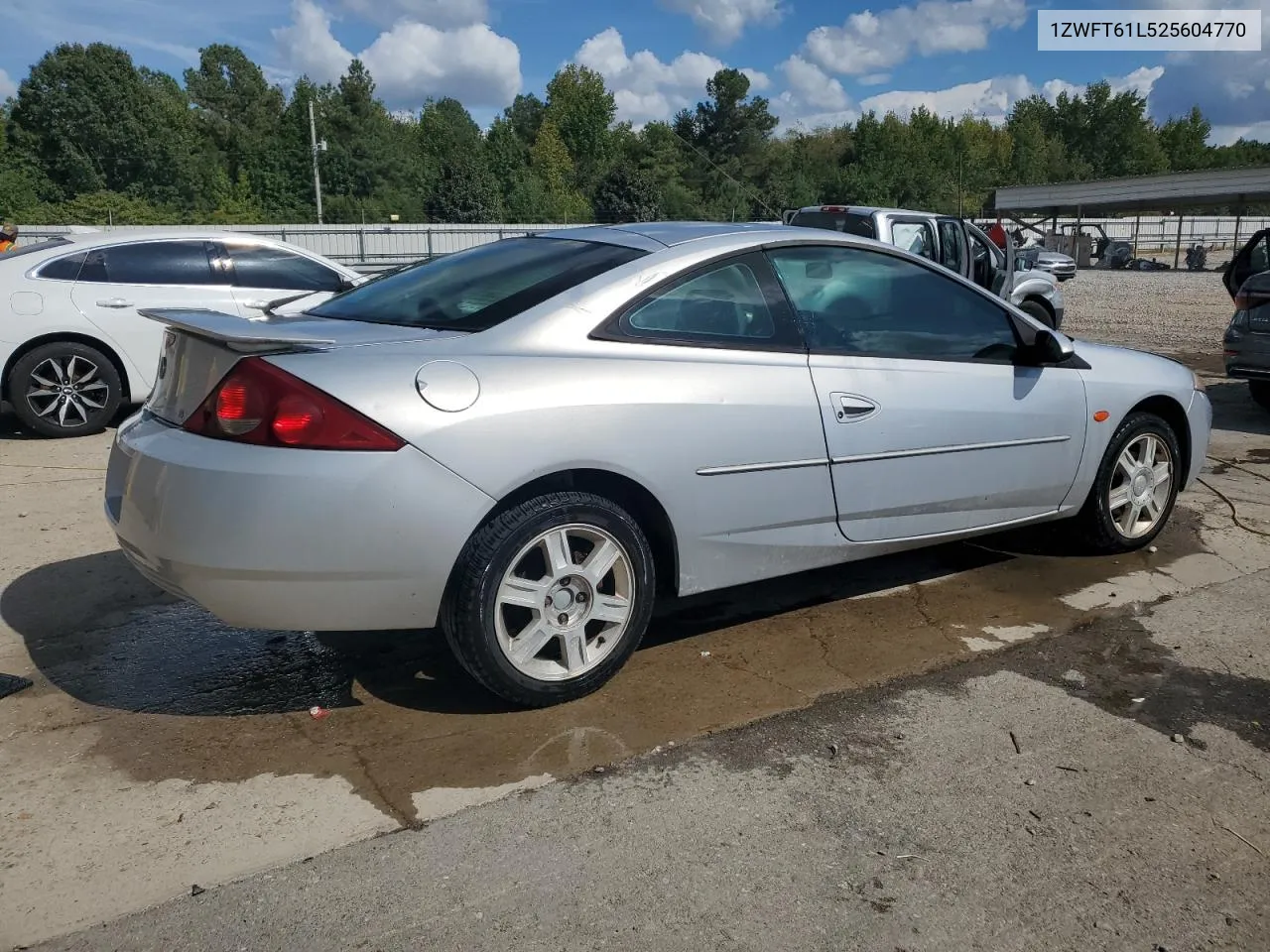 2002 Mercury Cougar V6 VIN: 1ZWFT61L525604770 Lot: 69766384