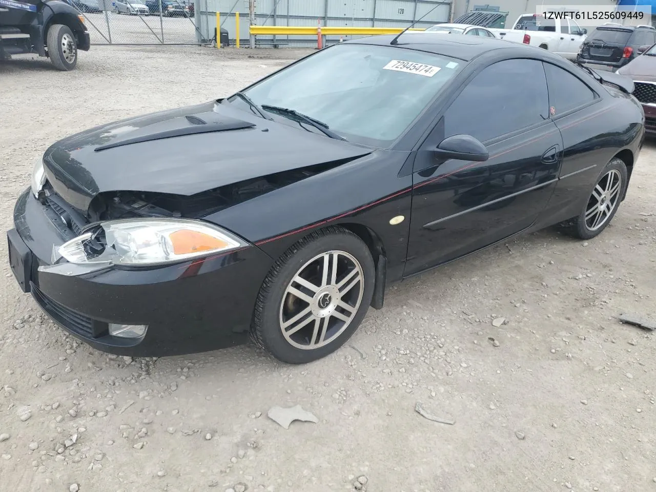 2002 Mercury Cougar V6 VIN: 1ZWFT61L525609449 Lot: 72945474