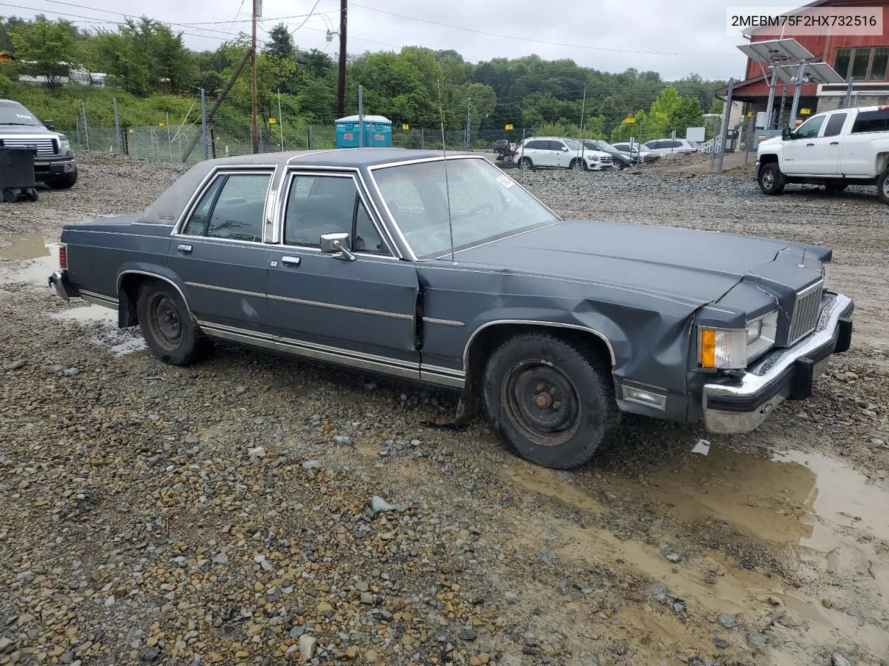 1987 Mercury Grand Marquis Ls VIN: 2MEBM75F2HX732516 Lot: 66463044