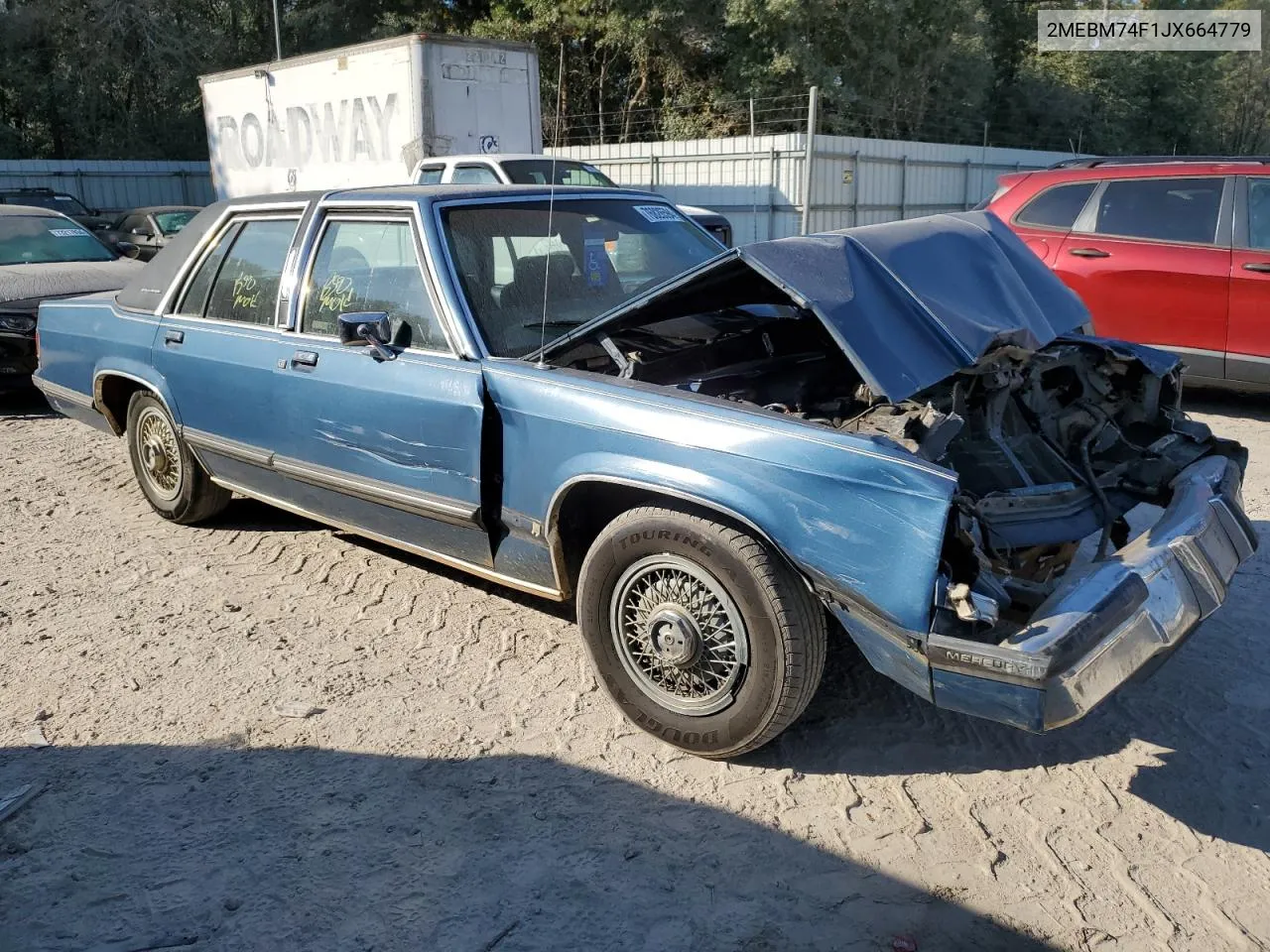 1988 Mercury Grand Marquis Gs VIN: 2MEBM74F1JX664779 Lot: 76826594