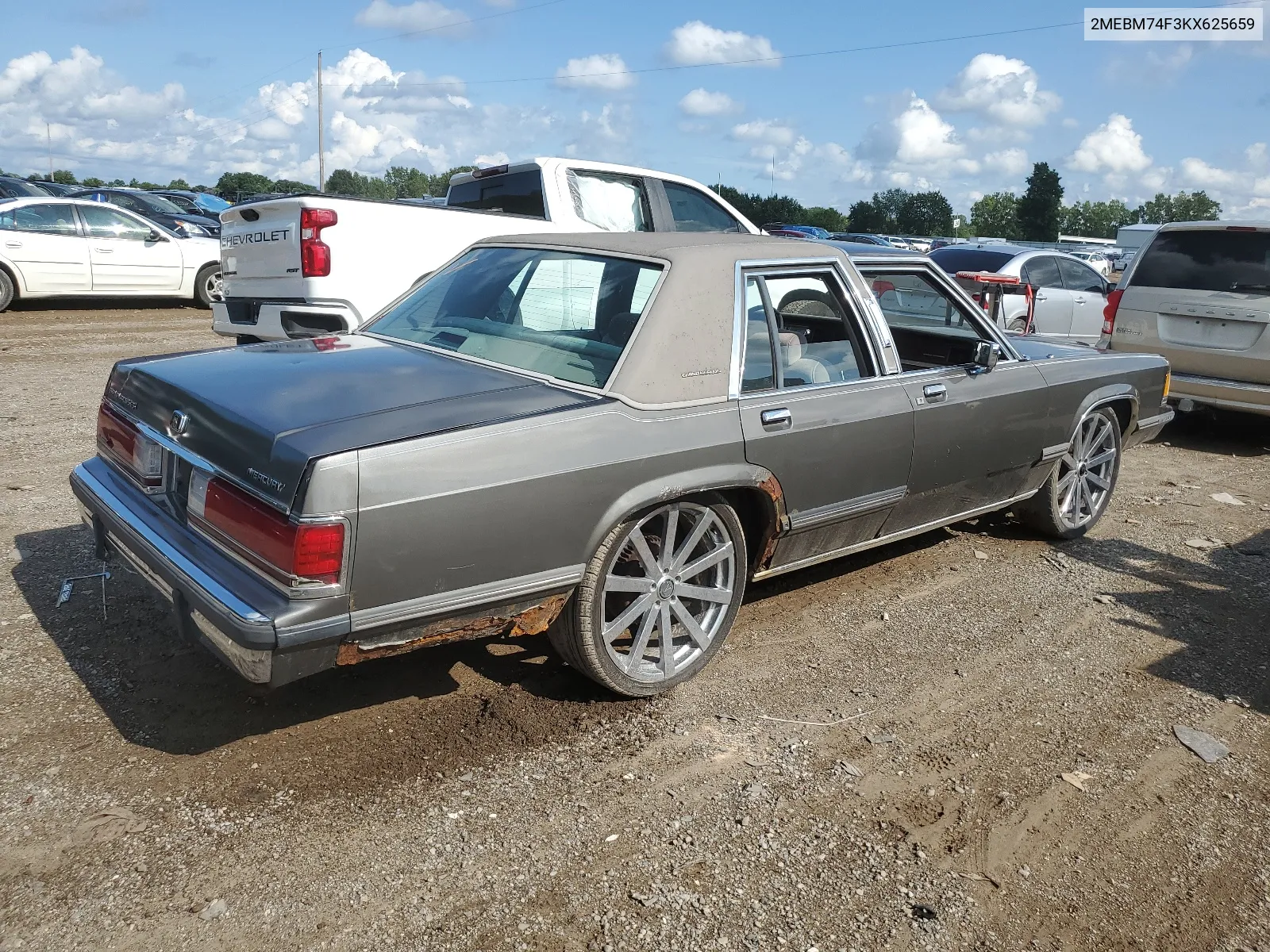 1989 Mercury Grand Marquis Gs VIN: 2MEBM74F3KX625659 Lot: 64069834