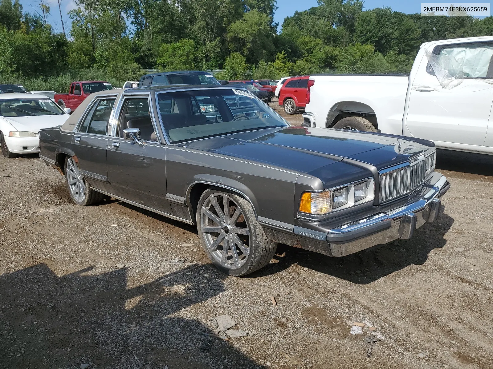 1989 Mercury Grand Marquis Gs VIN: 2MEBM74F3KX625659 Lot: 64069834