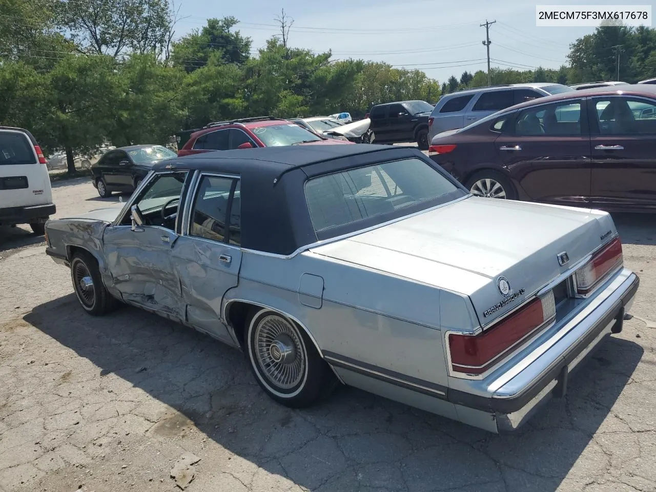 1991 Mercury Grand Marquis Ls VIN: 2MECM75F3MX617678 Lot: 68967874