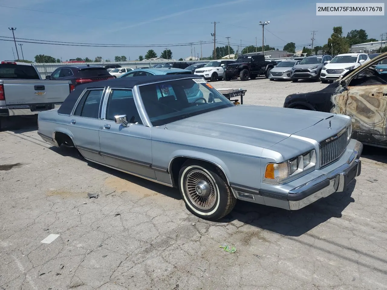 1991 Mercury Grand Marquis Ls VIN: 2MECM75F3MX617678 Lot: 68967874