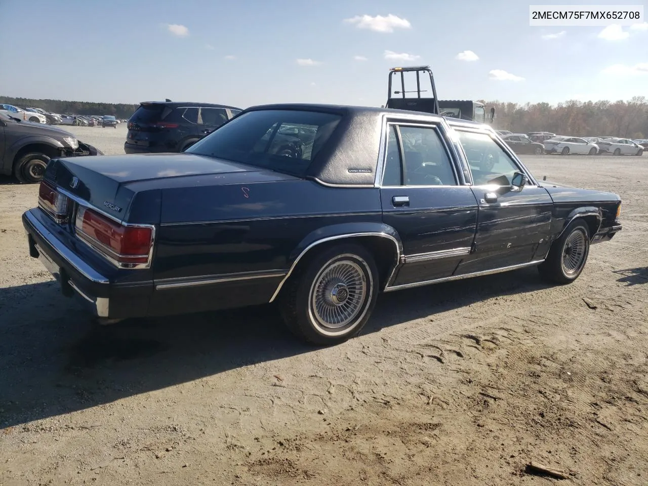 1991 Mercury Grand Marquis Ls VIN: 2MECM75F7MX652708 Lot: 77559734