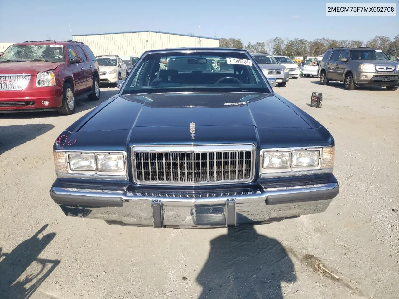 1991 Mercury Grand Marquis Ls VIN: 2MECM75F7MX652708 Lot: 77559734